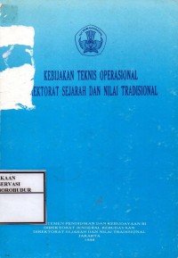 Image of Kebijakan Teknis Opersional Direktorat Sejarah dan Nilai Tradisional