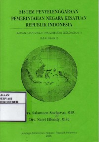 Image of Sistem Penyelenggaraan Pemerintahan Negara Kesatuan Republik Indonesia