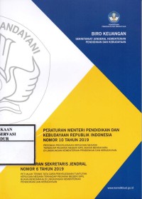Image of Peraturan menteri pendidikan dan kebudayaan republik Indonesia nomor 10 tahun 2019 : Pedoman penyelesaian kerugian negara terhadap pegawai negeri sipil bukan bendahara di lingkungan kementerian pendidikan dan kebudayaan